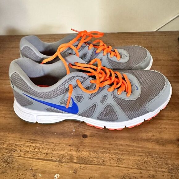 Nike Revolution 2 Running Shoes 554900-016 Orange / Gray Womens Sz 9.5 - Picture 1 of 8